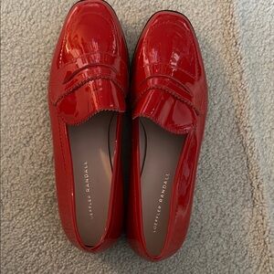 Loeffler Randall Red Patent Leather Loafers Size 8.5 NEW
